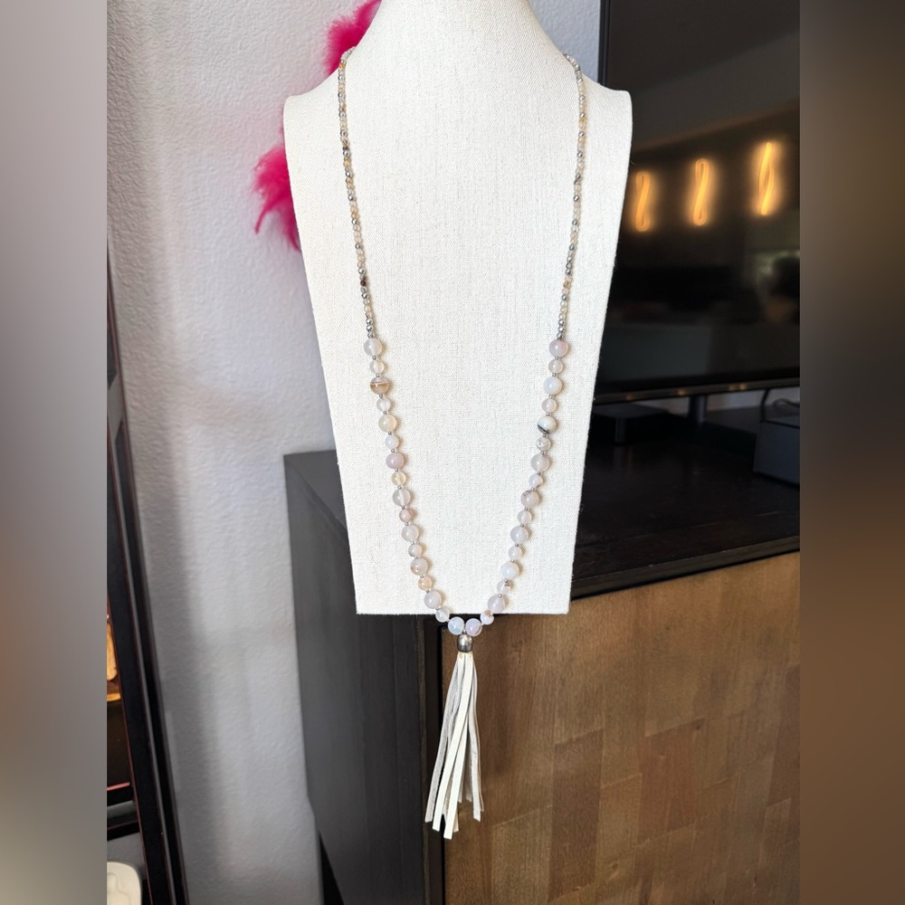 Mi Consuelo Artisan Beaded Necklace with Tassel